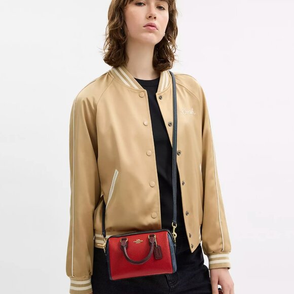 NWT Coach CBM68 Mini Rowan Crossbody Bag In Colorblock Signature Canvas - Picture 2 of 11